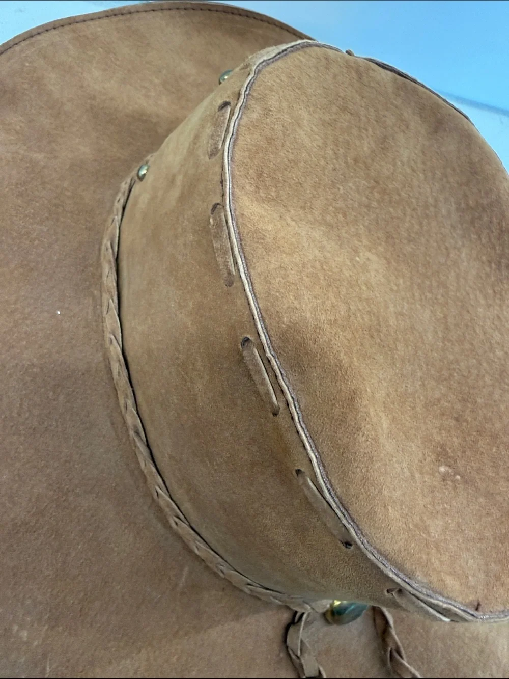 Brown Suede Western Cowboy Hat sz l